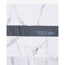SHORTS LACOSTE DUPLO ESTAMPA REFLETIVA - BRANCO/CINZA SHORTS LACOSTE DUPLO ESTAMPA REFLETIVA - BRANCO/CINZA